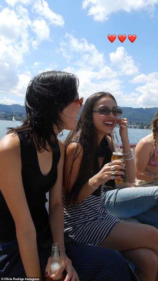 Olivia Rodrigo Dons A Patterned Bikini As She Laughs It Up With Friends