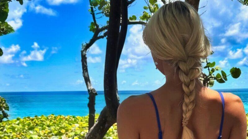 PHOTOS Olivia Dunne Had Her Cheeks Out In Tiny Blue Bikini While