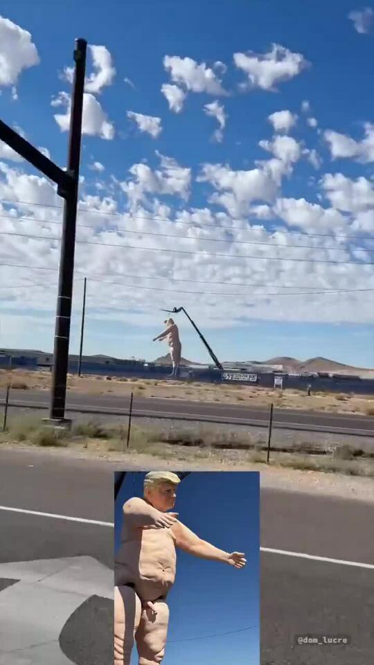 BREAKING NEWS Liberals Placed A 43 Foot Naked Statue Of President