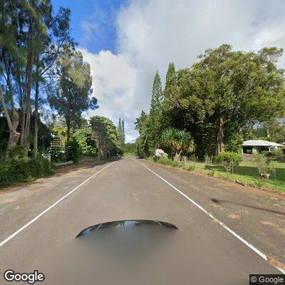 Large boulder blocking southbound lane in Hawi