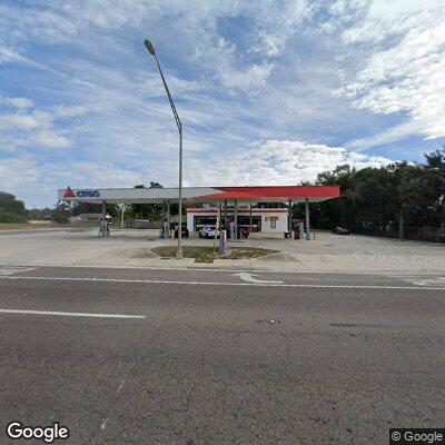 Traffic stop with verbal warnings at gas station