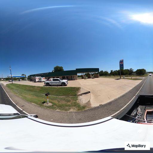 Pedestrian standing in middle of Highway 174