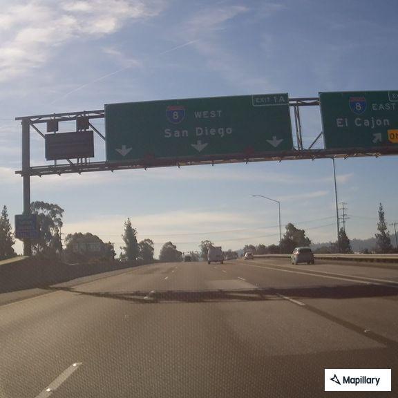 Freeway crash on Highway 67 off-ramp in El Cajon