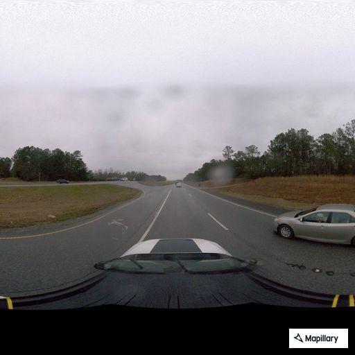 RV with boat blocking lane on Highway 280