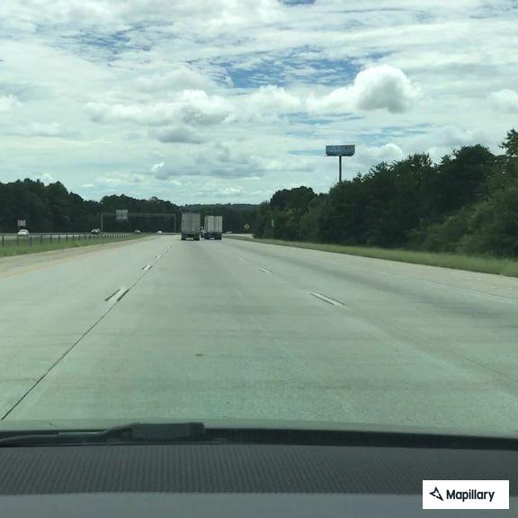 Heavy traffic near Exit 35 off‑ramp southbound