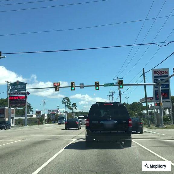 Traffic stop involving two vehicles near hardware store