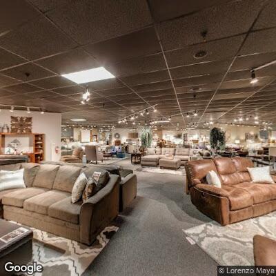 Person with breathing problems at furniture store