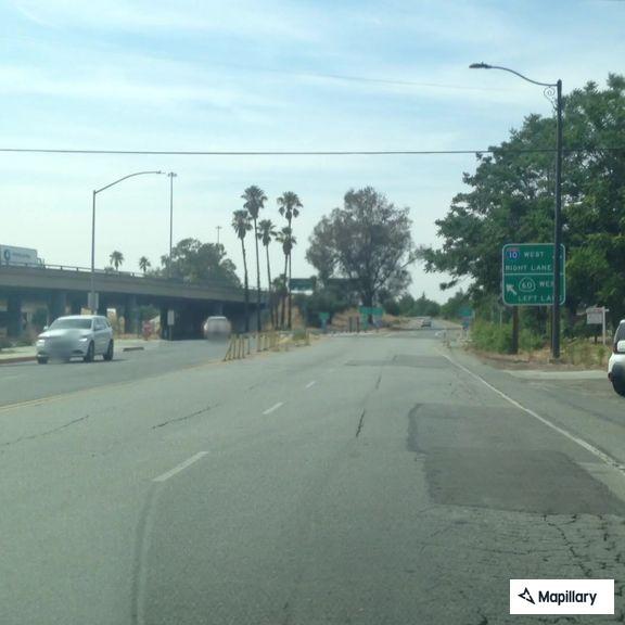 Car stopped on ramp while driver looks for lost phone