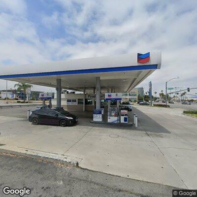 person experiencing difficulty breathing at gas station