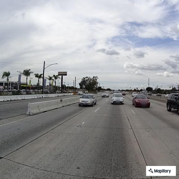 Bus and car collision on westbound 10 freeway