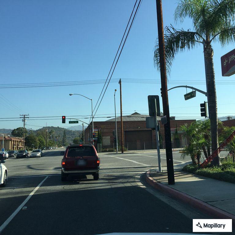 Traffic collision at Arrow Highway and Sunflower