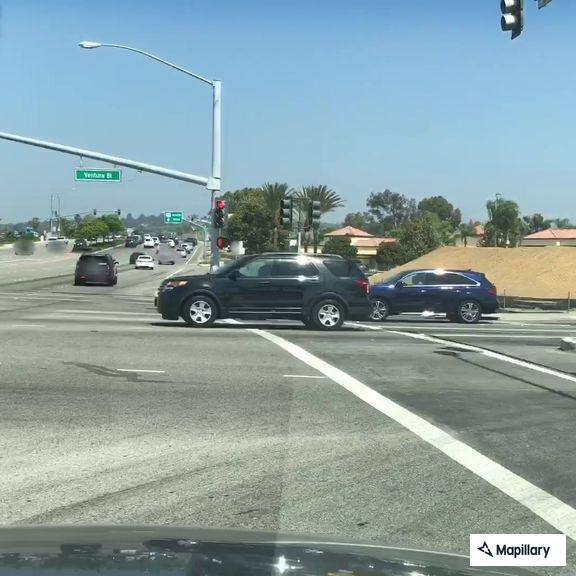 Traffic stop at Shell gas station parking lot