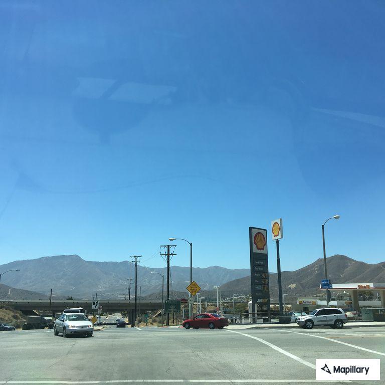 Vehicle and pedestrian collision on Sierra Highway