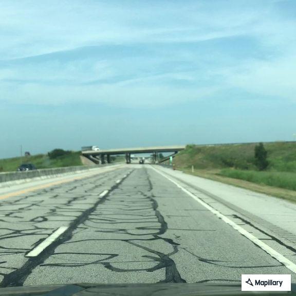 Truck and flatbed trailer fire on I-44 westbound