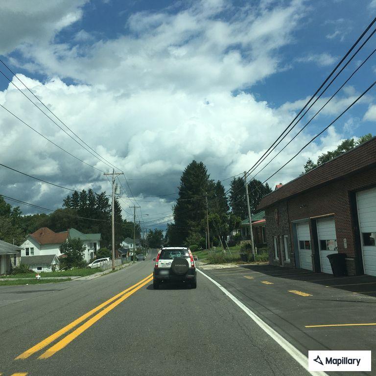 Construction blocking lane on West Virginia Route 20