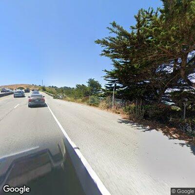 Large motorcycle group traveling on Highway 1
