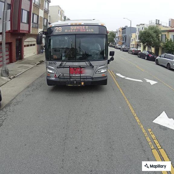 Sick patient found after minibus stop at Geary and 25th