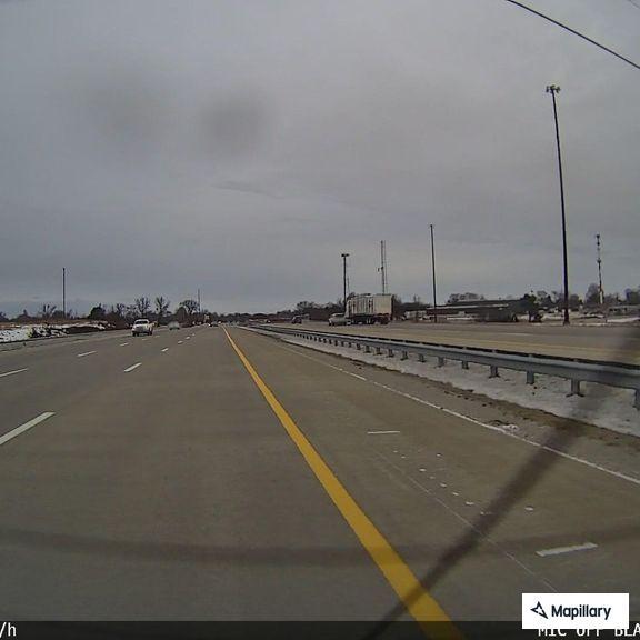 Vehicles stopped on ramp creating traffic hazard