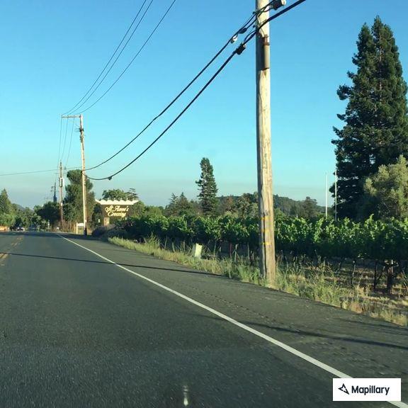 Parked truck with beer cans on Adobe Canyon Road