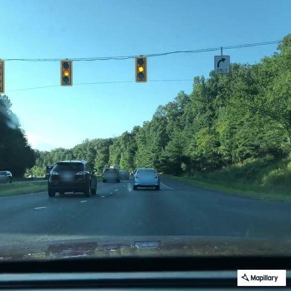 Construction cones blocking lanes on Fairfax County Pkwy
