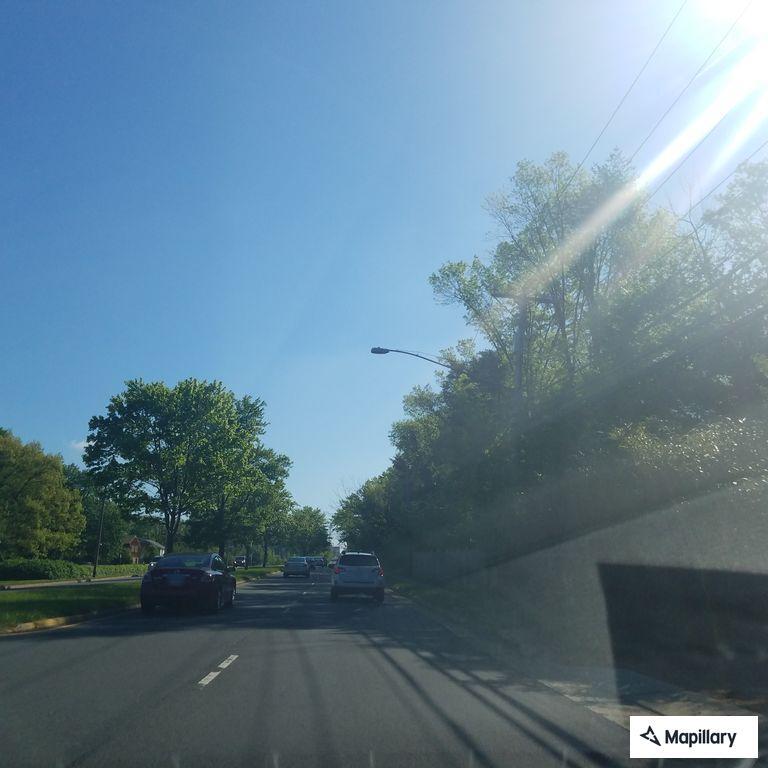 Traffic stop of silver Mercedes on Maple Avenue
