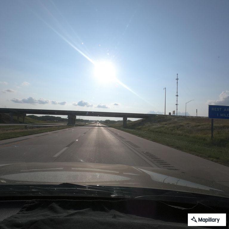 Semi blown over blocks I-70 near mile marker 289
