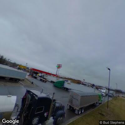 Man feeling unwell and pale at truck stop