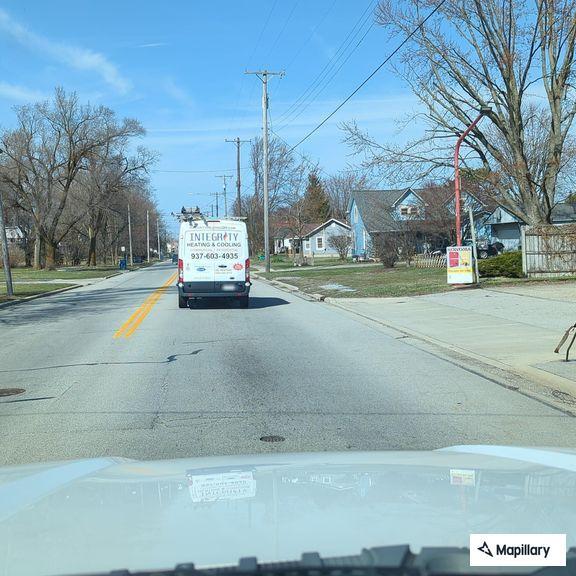Traffic stop of white pickup near Baker Lane