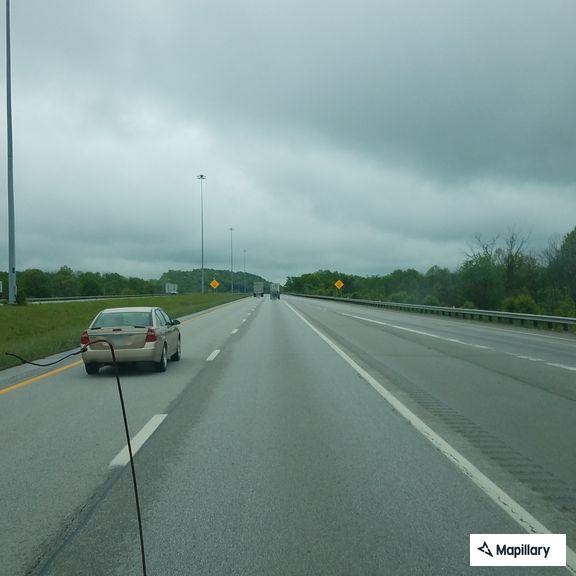 Traffic delay from construction near I-70 on-ramp