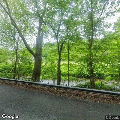 Tree on wire blocking road near Pike Run Drive
