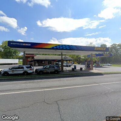 Traffic stop at gas station on Nor Bath Boulevard