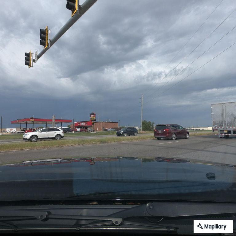 Traffic stop of silver car at US 34 and US 67