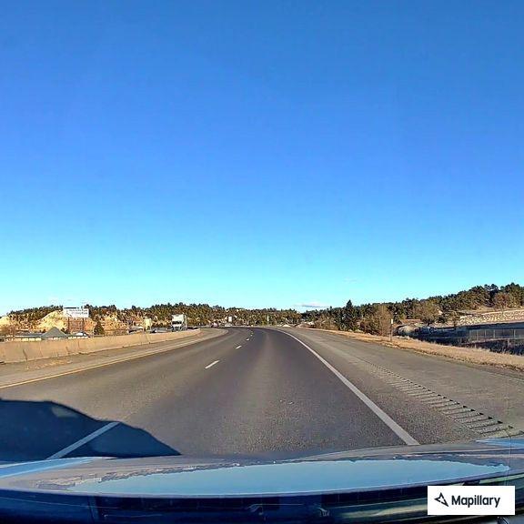 Semi swerving across lanes on I-80 near Pine Bluffs