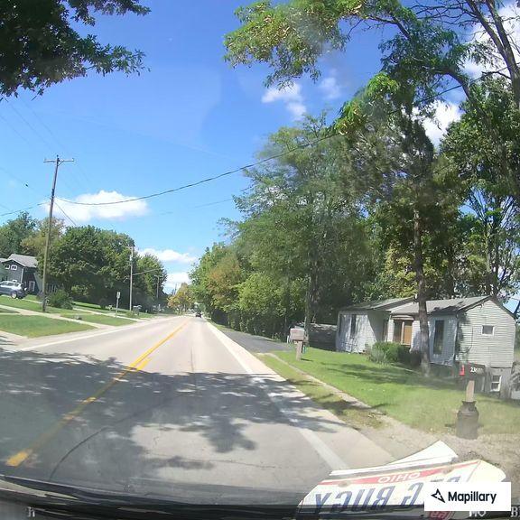 Tree and utility pole on fire from power lines