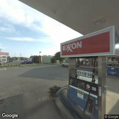 Two-car crash at gas station on Queen Street