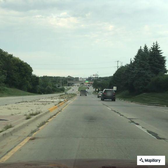 Concrete debris blocking westbound Roosevelt Road