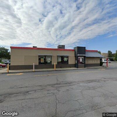 Female fallen and injured face at Burger King