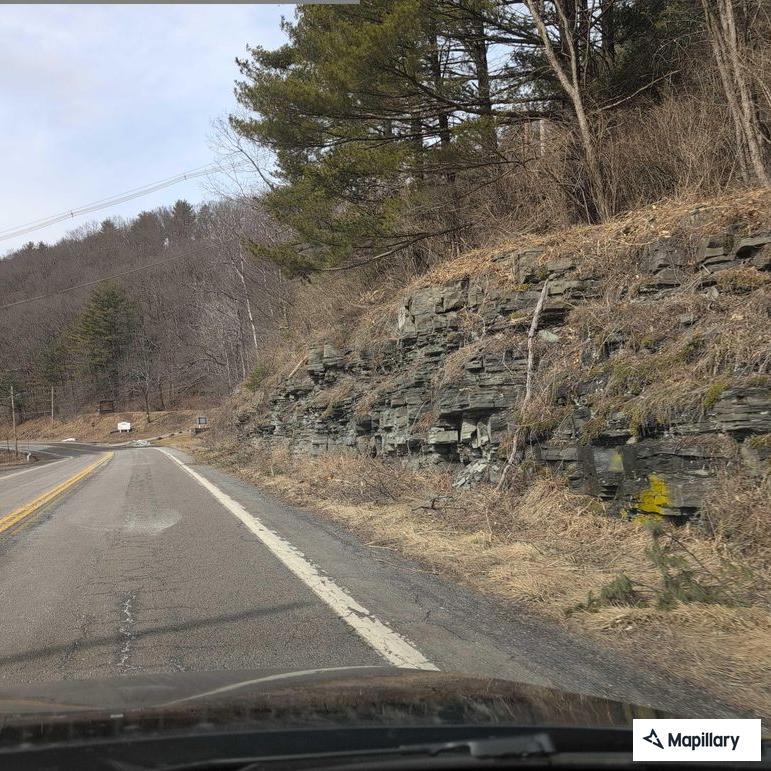 Person with walker seen walking along County Route 60