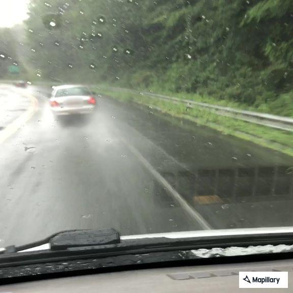 Report of erratic white Toyota on Route 8