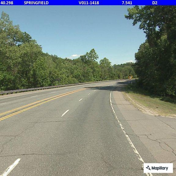 Vehicle slides off road near Route 59