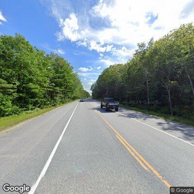 Tree leaning on power lines on Route 106 in Canterbury