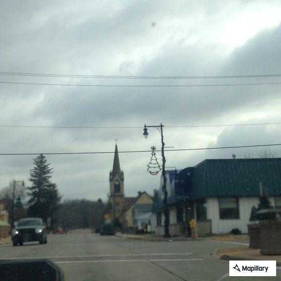 Disabled semi blocking traffic at intersection