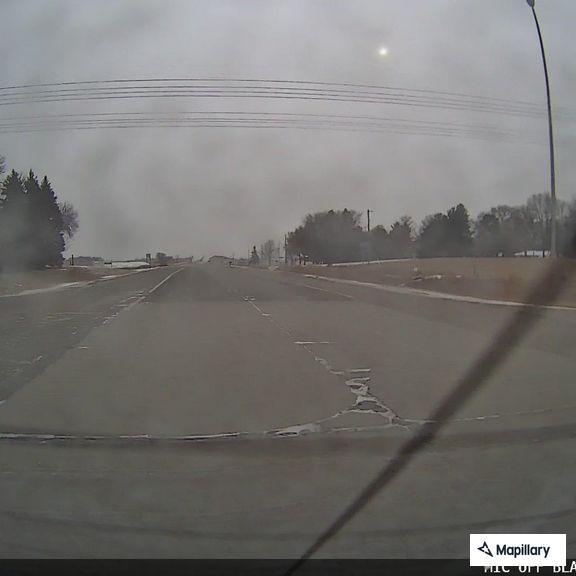 Highway detour sign damaged at Montgomery intersection