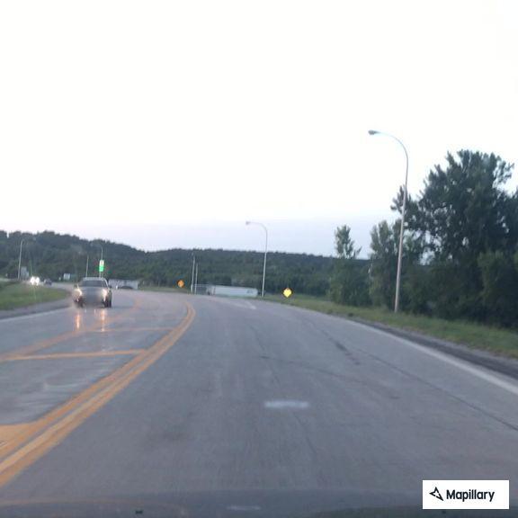 Boards blocking Highway 71 near Morton