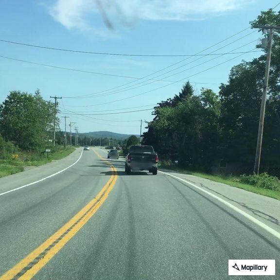 Vehicle off road on Bangor Road in Prospect