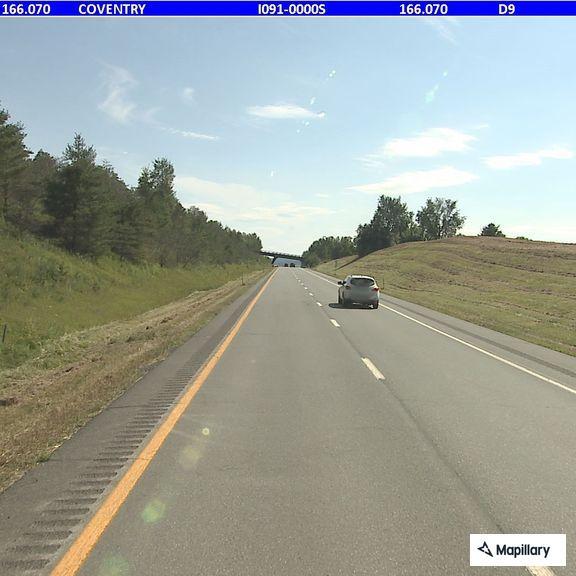 Crash reported on Interstate 91 south in Coventry