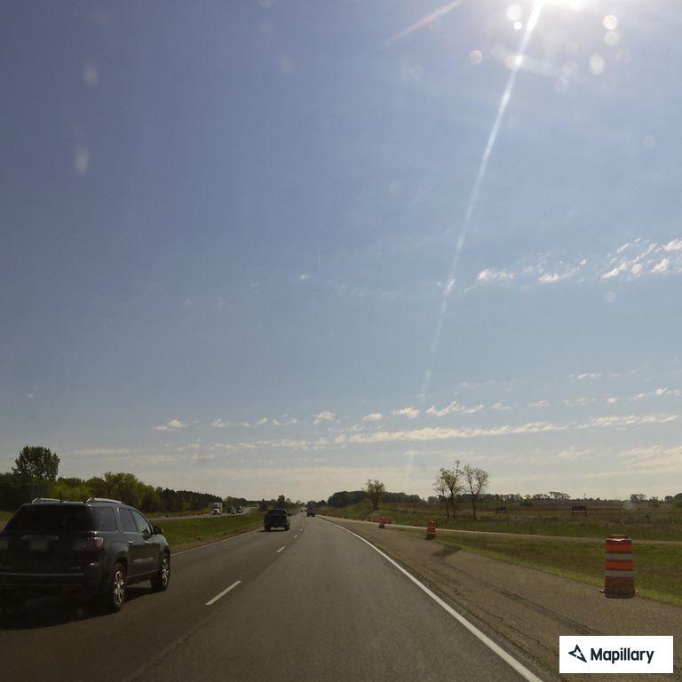 Vehicle swerving on I-94 near Baldwin