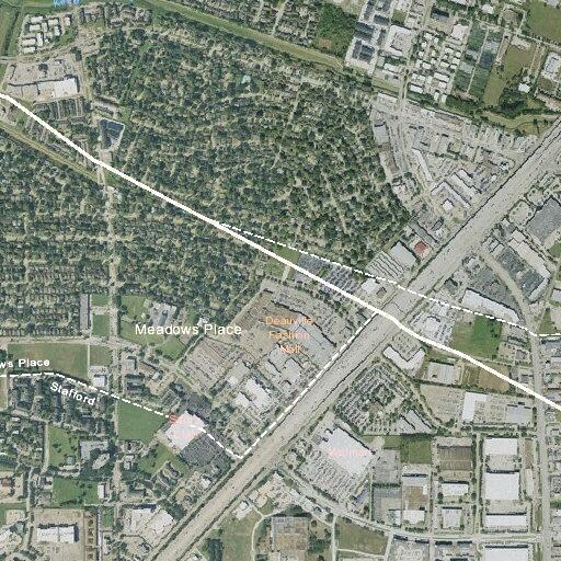 Burglary through exit door window on Southwest Freeway