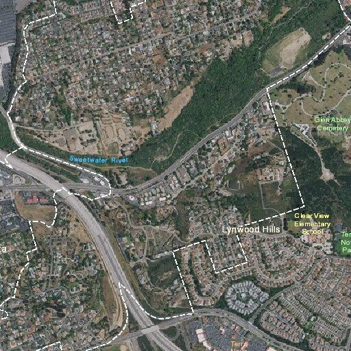 Car stopped in center divide on I-805