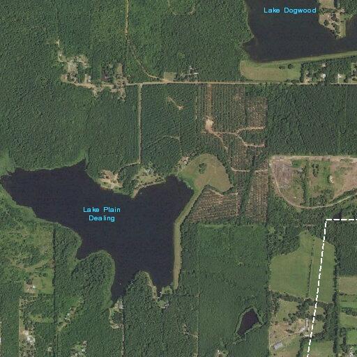 Power lines down and sparking near Plain Dealing Lake
